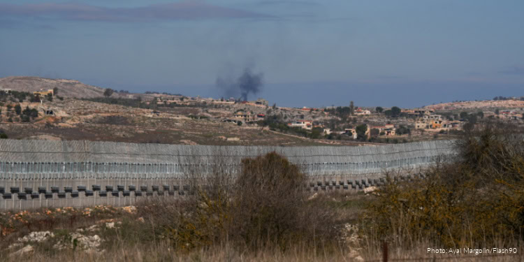 Smoke rises from southern Lebanon following Israeli airstrikes, as seen from the Israeli side of the border, on January 16, 2026.
