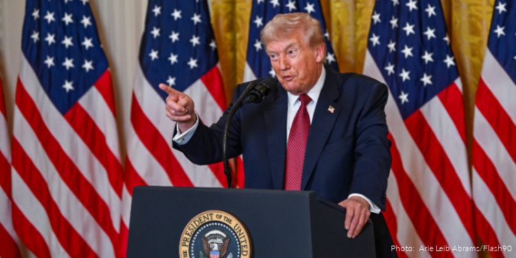 U.S. President Donald Trump attends an event in the East Room of the White House in Washington, DC, on February 11, 2026.