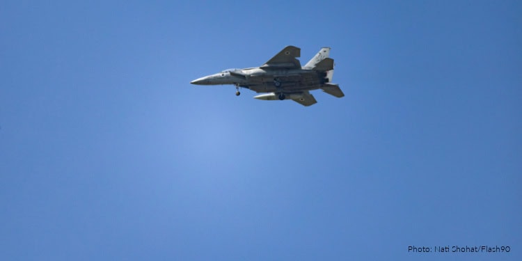 Israeli Air Force fighter jets seen in central Israel amid the ongoing war between Israel and Iran, March 5, 2026.