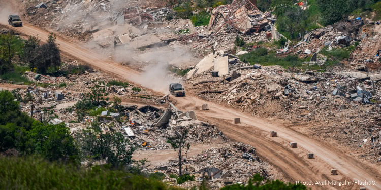 Israeli soldiers are seen inside southern Lebanon as seen from the Israeli side of the border, May 11, 2026.