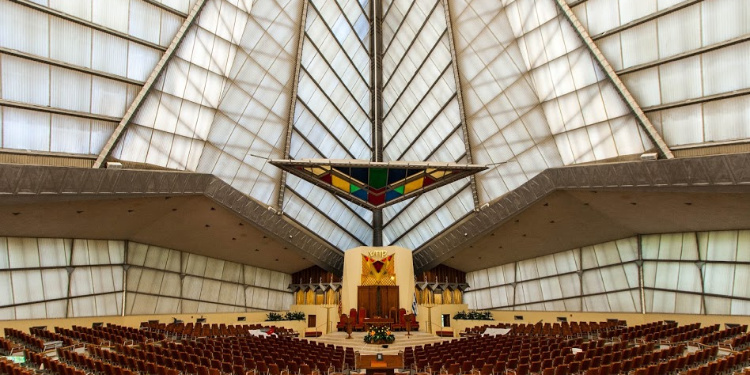 Beth Sholom Congregation by Frank Lloyd Wright, interior