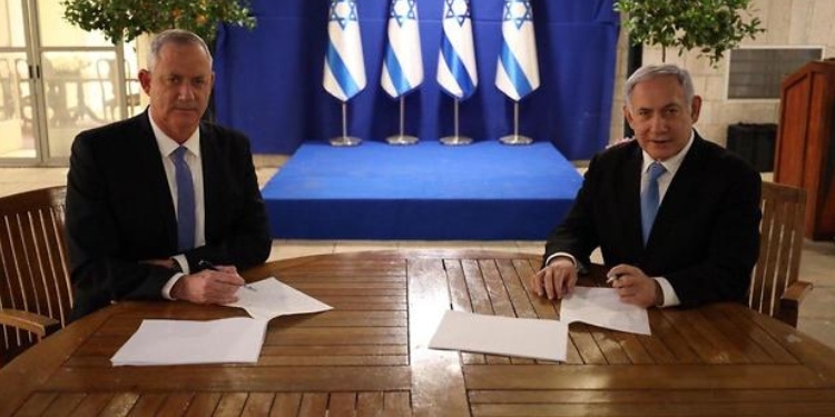 Gantz and Netanyahu, April 20, 2020
