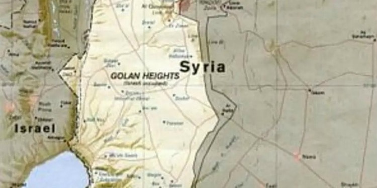 Map of Golan Heights.