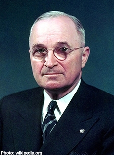Portrait image of U.S. President Harry Truman