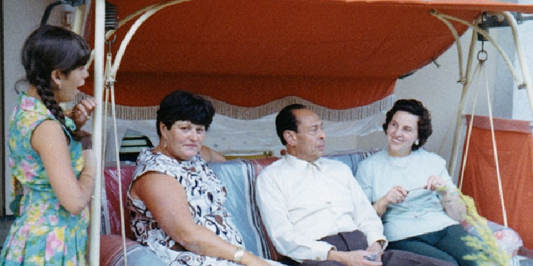 Dr. Mohamed Helmy (second from right) and Anna Boros Gutman (second from left), 1969