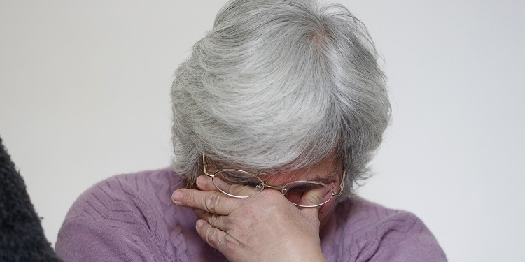 a time to weep, elderly woman crying