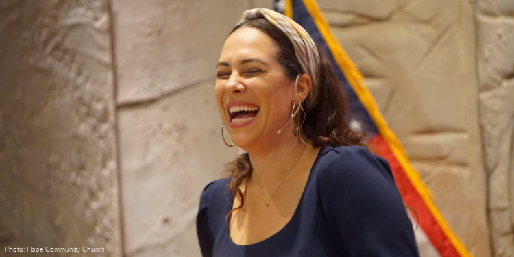 Yael Eckstein attends donors Hope Community Church service on Sunday September 21, 2025