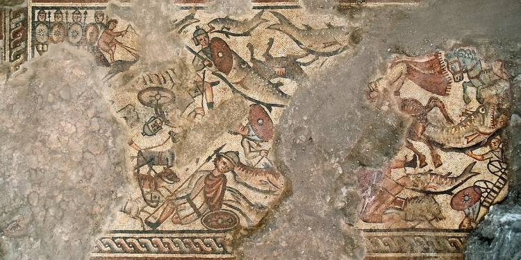 Passover history shown on mosaic floor at Huqoq excavation in Israel shows Red Sea