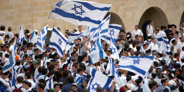 Israel Independence Day celebration with Israelis in the Old City.