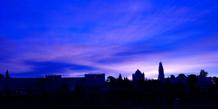 Jerusalem at dawn, redeemed by sunrise