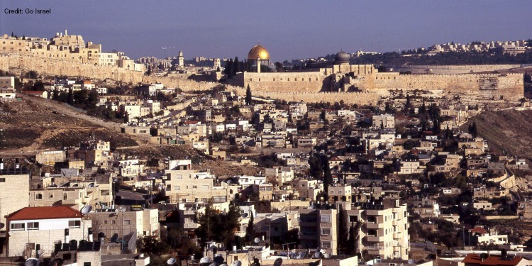 Far out view of Jerusalem.