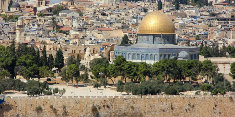 Jerusalem, with Dome of the Rock in foreground