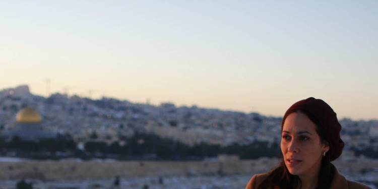 Yael Eckstein with Jerusalem Old City in background