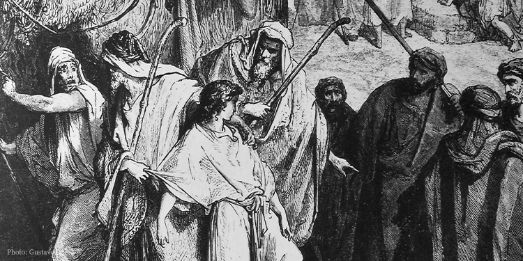 Illustration of Joseph sold into Egypt