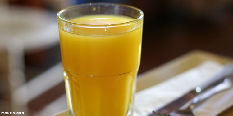 Glass of orange juice