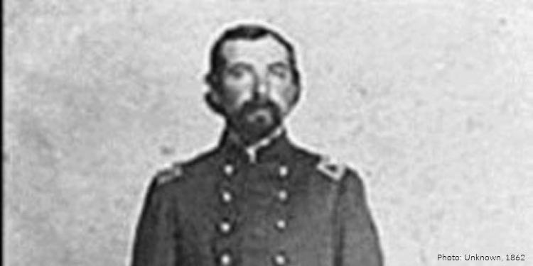 Jewish soldier in military uniform, historical black and white photograph. Federick Knefler