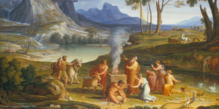 Landscape with Noah, Offering a Sacrifice of Gratitude