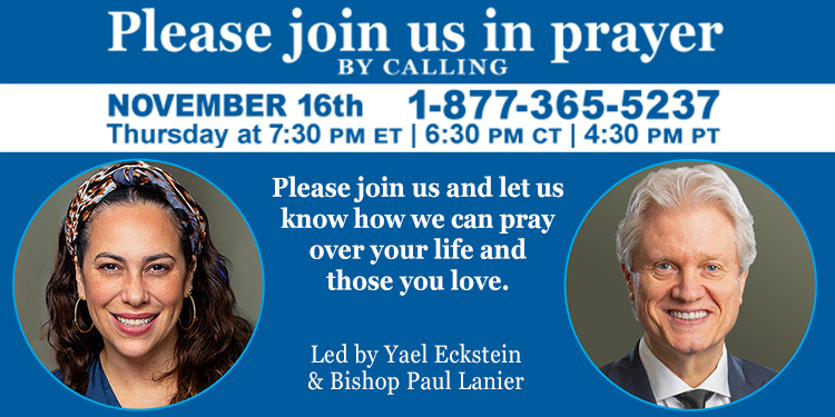 Live Prayer Service with Yael Eckstein and Bishop Paul Lanier on November 16, 2023