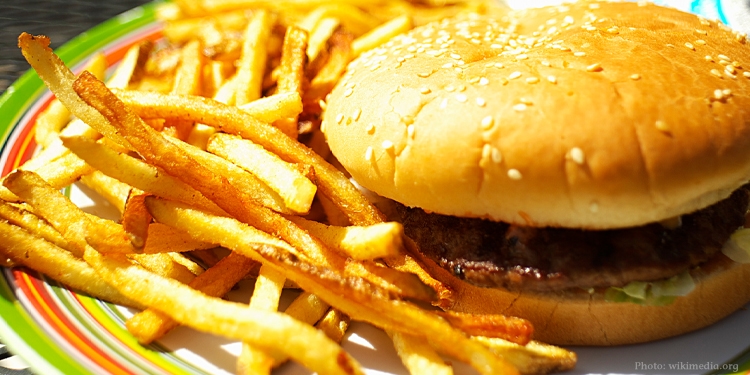 Burger and fries