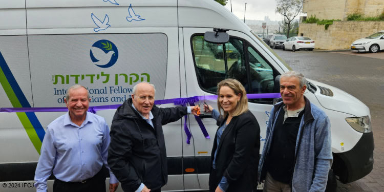 New transportation vehicle donated by The Fellowship to the Melabev organization in Israel.