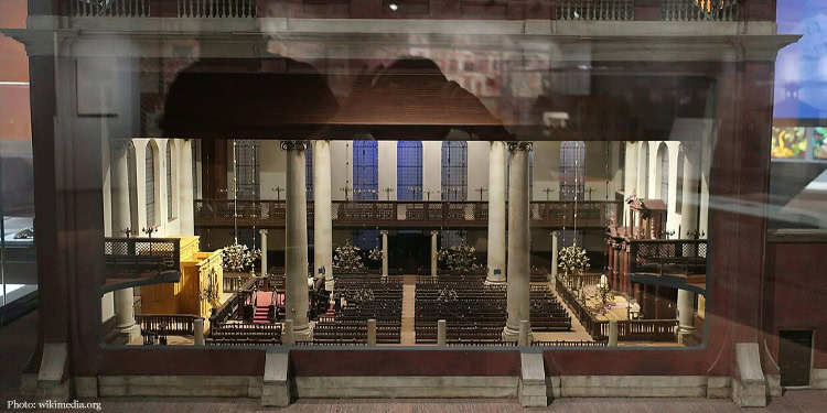 Model of the Portuguese Synagogue in the ANU Museum of the Jewish People.