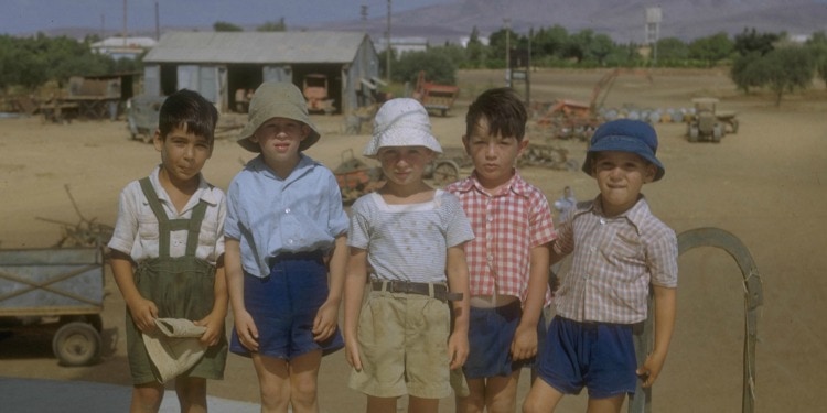 Israeli children on Moshav Moledet, August 1950