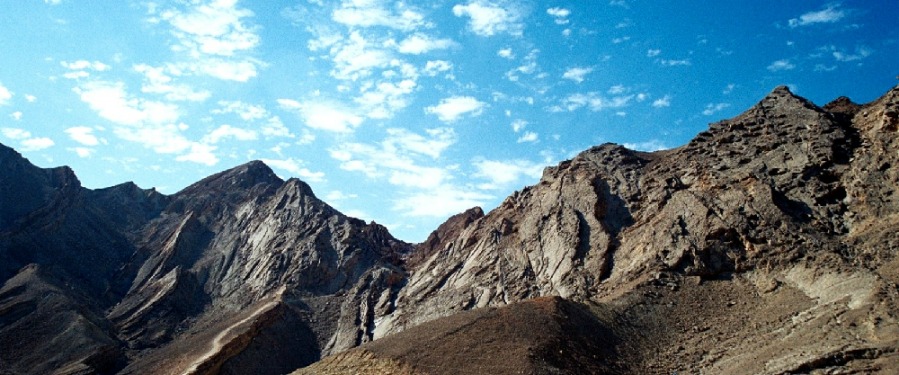 Mount Solomon on a bright, cloudy day.