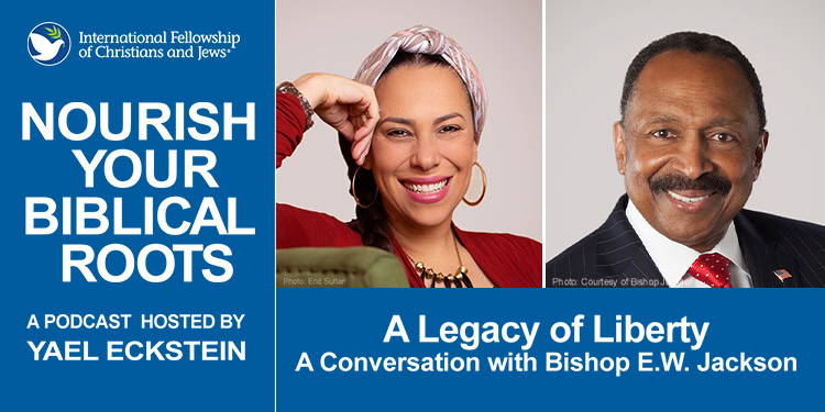 Yael Eckstein and Bishop E.W. Jackson podcast graphic