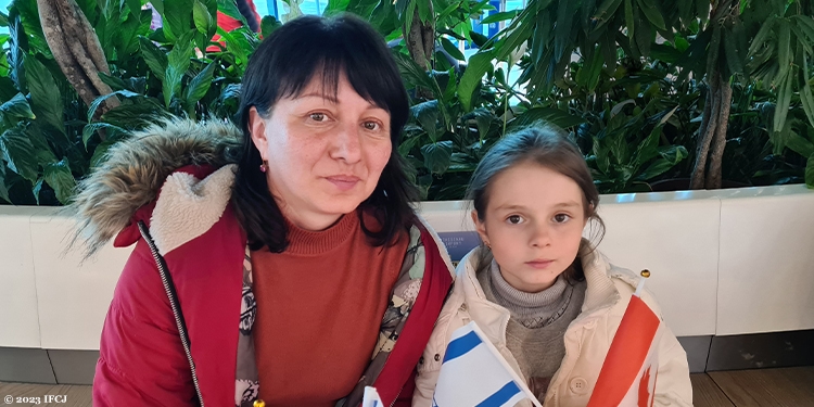 Mother and daughter at Kishinev International Airport