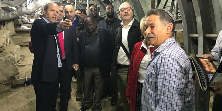 Several US Senators touring Jerusalem's City of David.