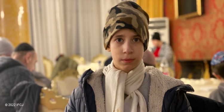 Jewish orphan rescued from Odessa, Ukraine, March 2022