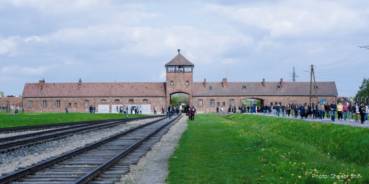entrance to Auschwitz concentration camp