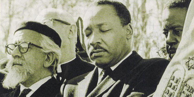 Martin Luther King & Jews standing together to unite against hate.