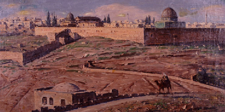 Panorama of Jerusalem by Israeli painter Ludwig Blum