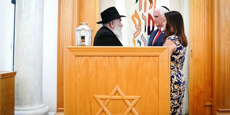 Mike Pence at Poway synagogue