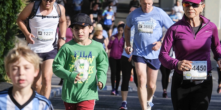 People running in a race