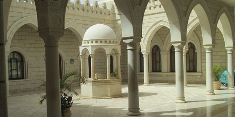 Inside the shrine of Nabi Shu’ayb, the tomb of Jethro, located in Northern Israel. 