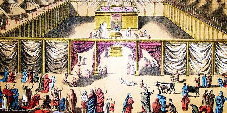 An illustration of thetabernacle in the wilderness