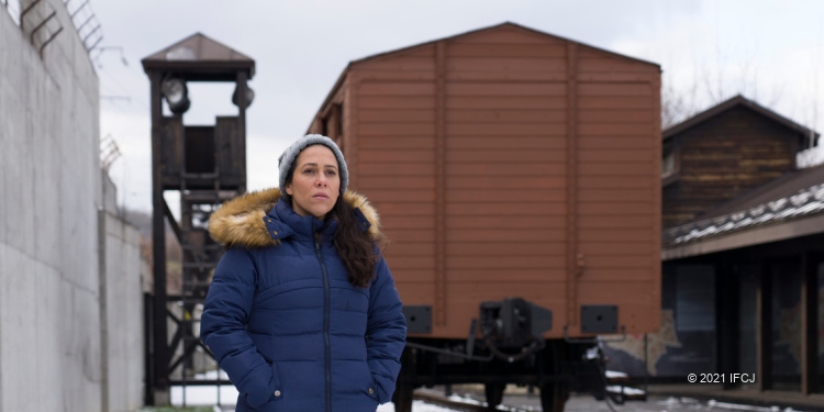 Yael Eckstein at Holocaust museum in Ukraine, Holocaust Remembrance Day