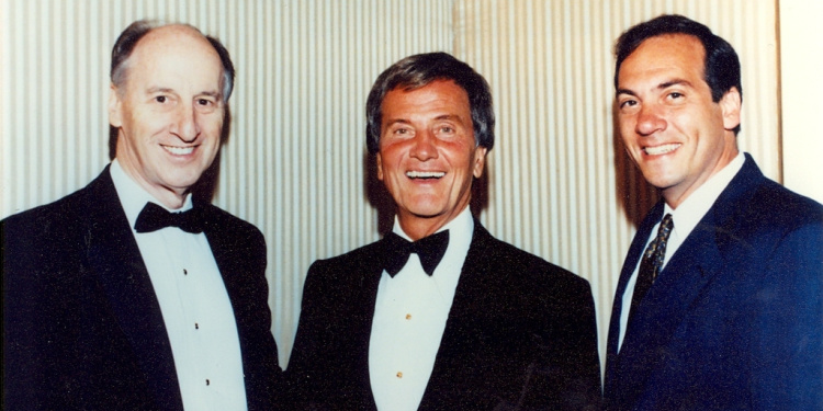 Pastor Jack Hayford with Pat Boon and Rabbi Yechiel Eckstein, 1991