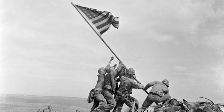 Raising the flag on Iwo Jima, for Veterans Day