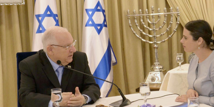 Israeli President Reuven Rivlin with Ayelet Shaked