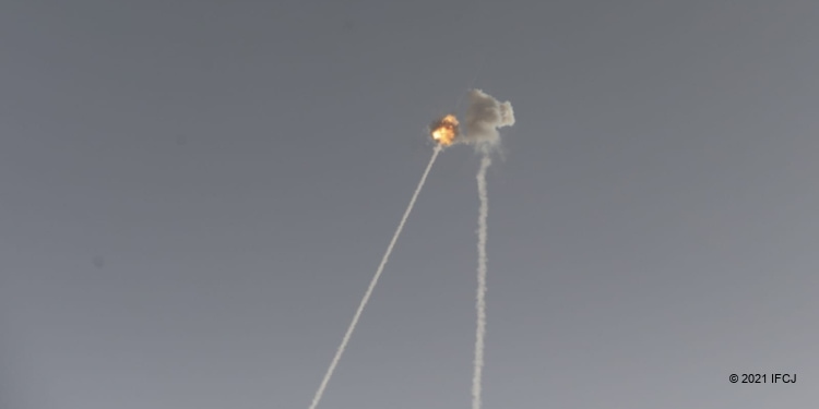 Iron Dome intercepts rocket threat from Gaza, May 10, 2021