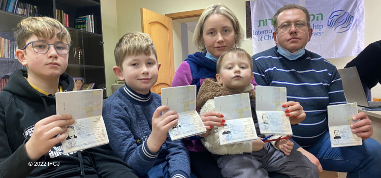 Jewish family who escaped Ukraine