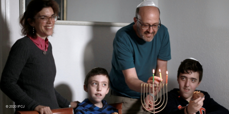 Family celebrates Hanukkah