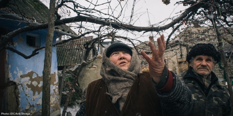 Elderly Jewish people in Ukraine
