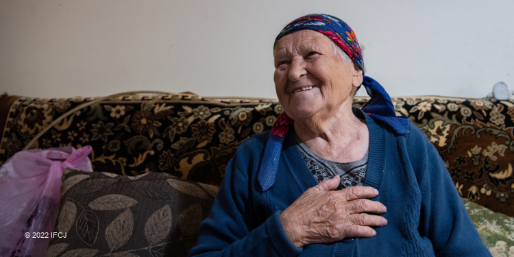 Lidia, an elderly Holocaust survivor in Israel helped by The Fellowship