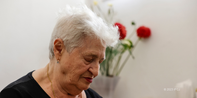 Lidiya, elderly Holocaust survivor in Israel who receives care from The Fellowship