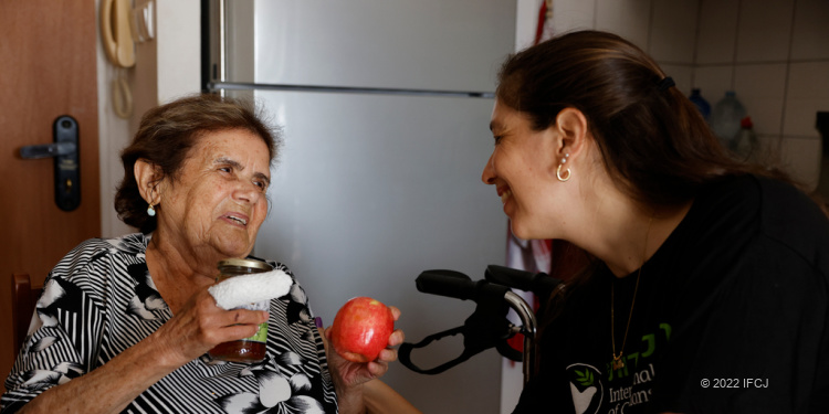 Olga, an elderly woman in Israel who grew up in a shtetl in Ukraine