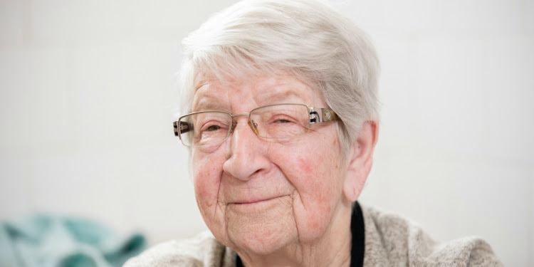 Sofia Terigov, IFCJ recipient looking directly into the camera.